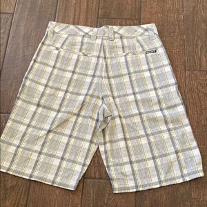 Rusty Gray and Yellow Flat Front Men’s Shorts Size 30 New No Tag